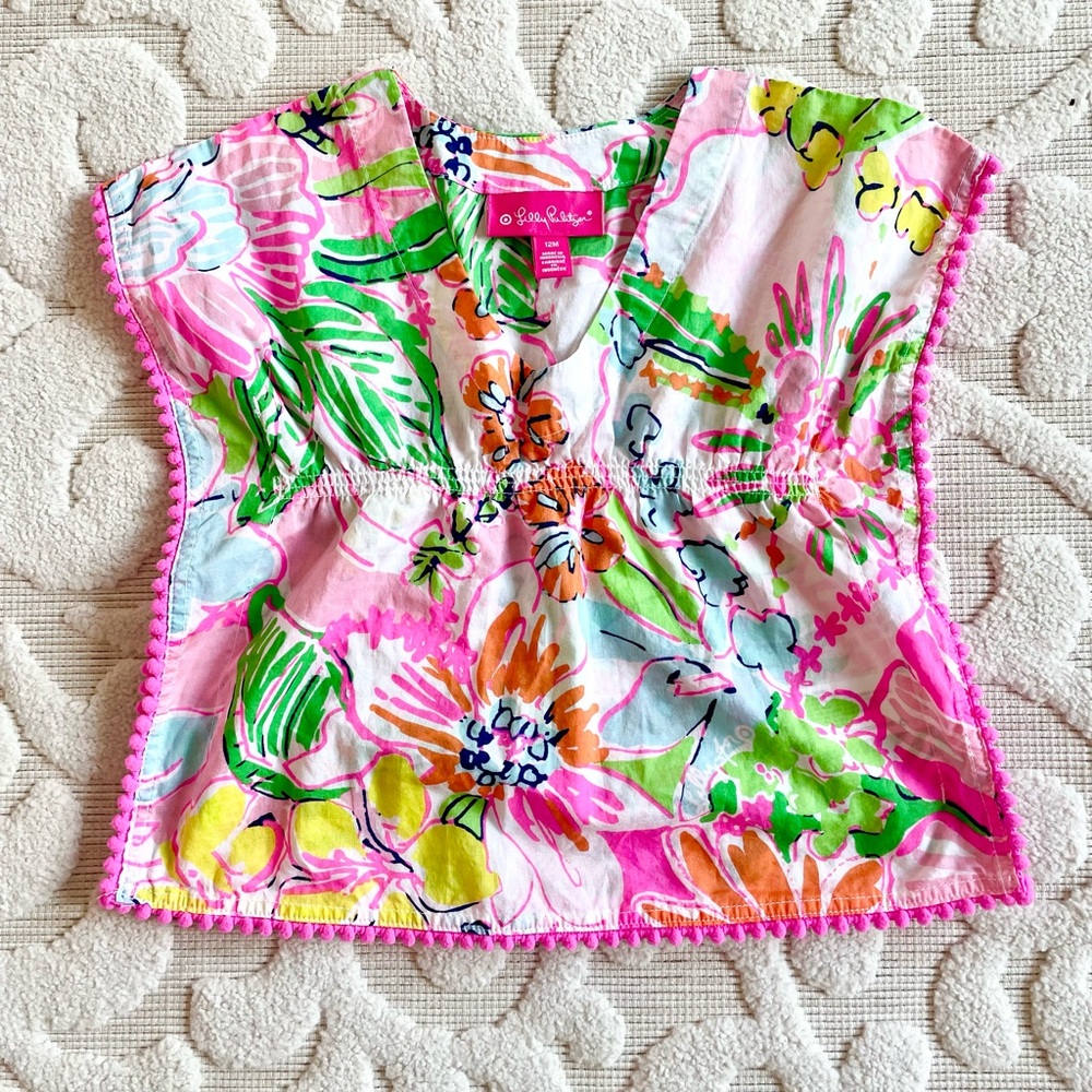 Lilly Pulitzer toddler girl Target Nosey Posey swim coverup 12M